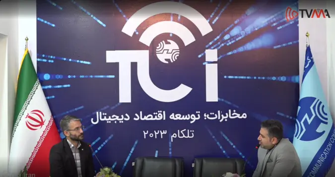 شروین سوری مدیرعامل شرکت چکاوک در استودیو TVMA نمایشگاه تلکام 24 ام